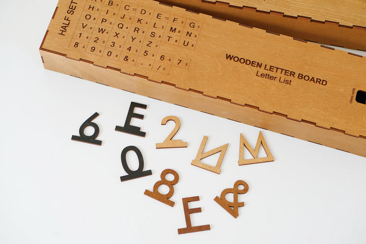 Wood Menu Board Letters: Birch Plywood