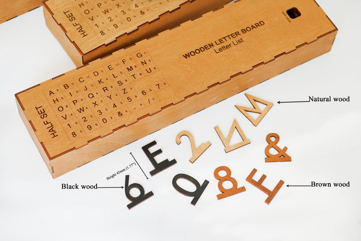 Wood Menu Board Letters: Birch Plywood