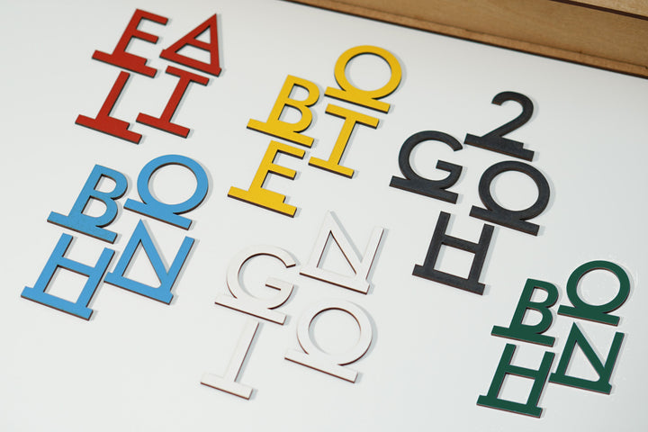 Wood Menu Board Letters: Birch HDF