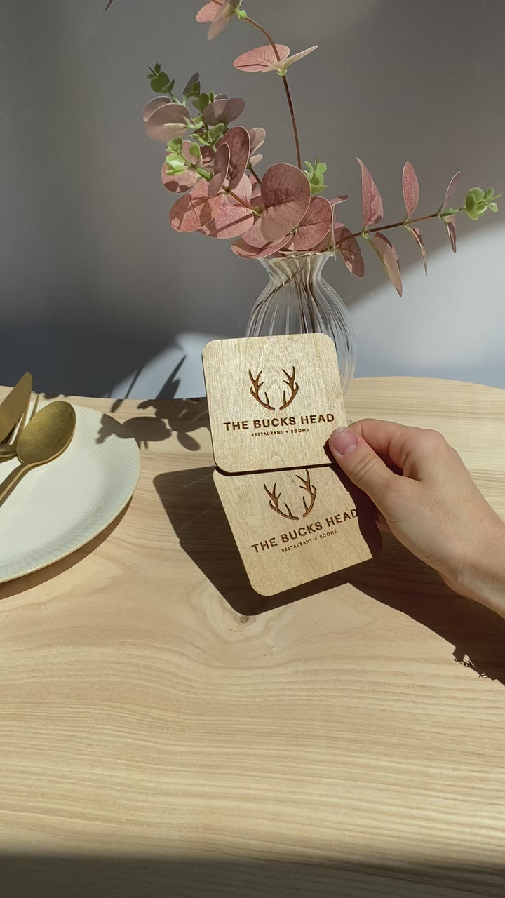 Personalized Wooden QR Code Sign: Restaurant Menu, Scan to View