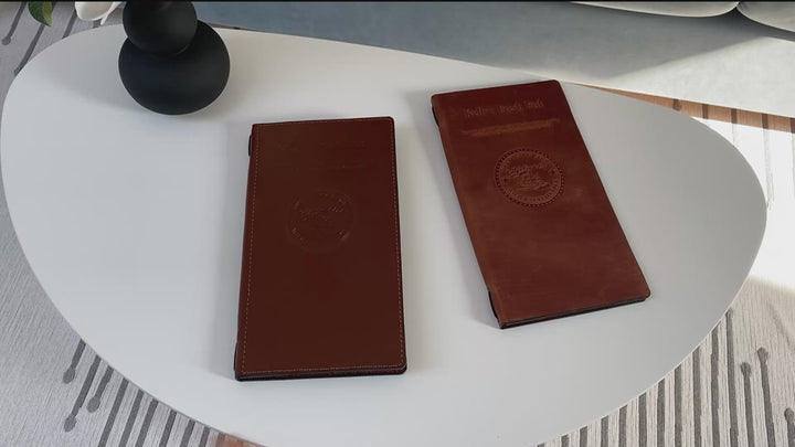 Embossed Leather Menu Holder, Restaurant Menu Cover