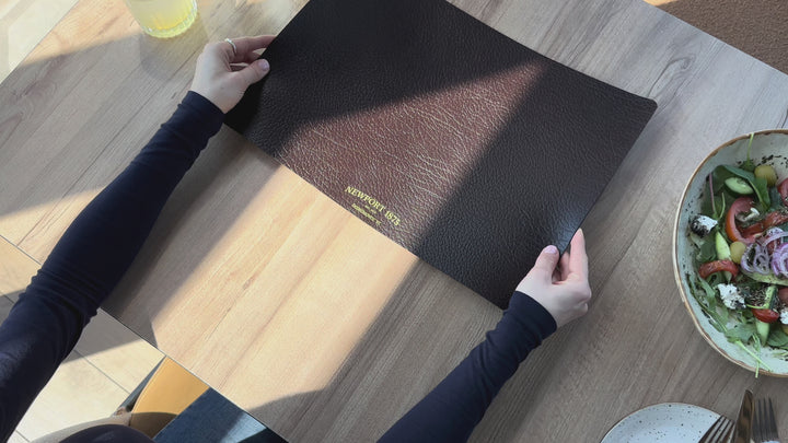 Personalized Dining Table Decor, Handmade Leather Placemats