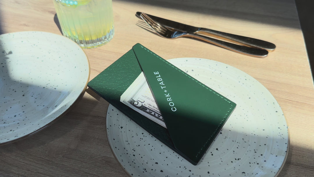 Leather Check Holder, Waitress Check Presenter for Restaurant