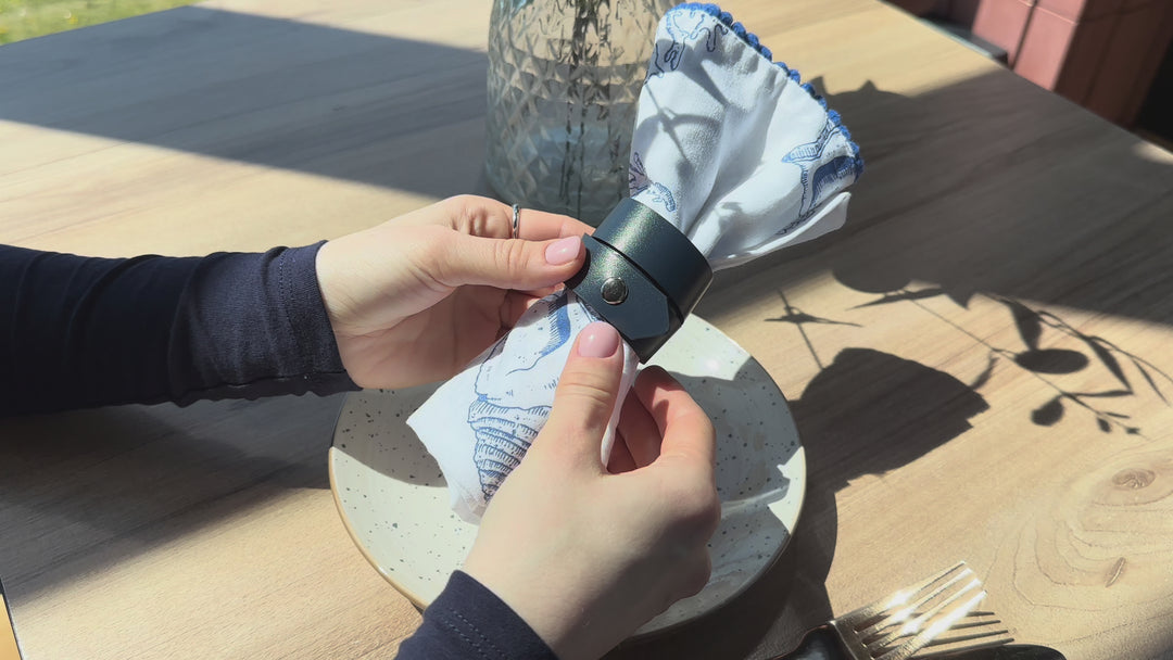 Leather Napkin Rings, Personalized Table Decor for Restaurant