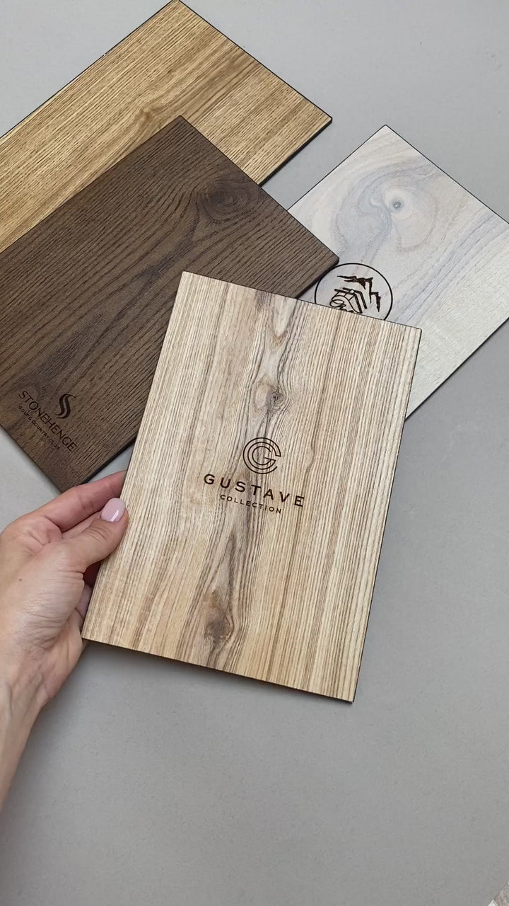 Personalized Ashwood Menu Holder with Ring Binder