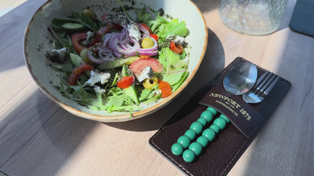 Leather Cutlery Holder for Restaurant, Bar & Cafe, Personalized Leather Cutlery Pouch