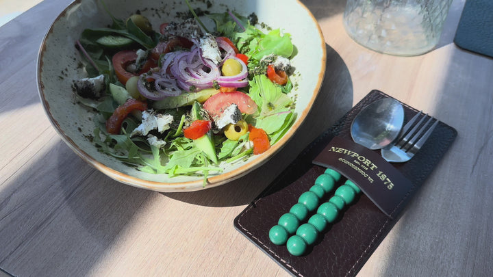 Leather Cutlery Holder for Restaurant, Bar & Cafe, Personalized Leather Cutlery Pouch