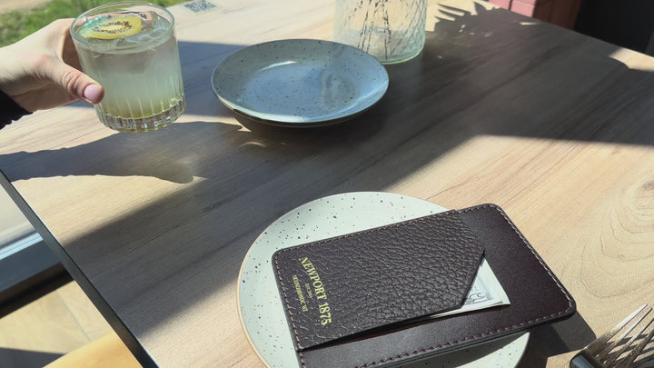 Custom Leather Check Holder, Waitress Check Presenter for Restaurant, Cafe & Bar