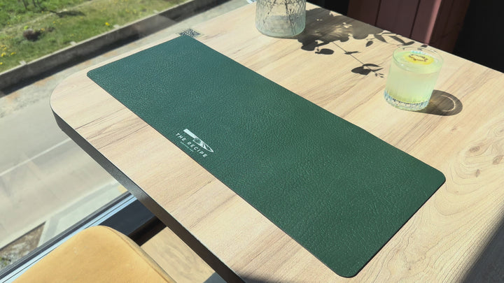 Custom Leather Placemats, Square Dining Table Mat for Restaurant & Cafe