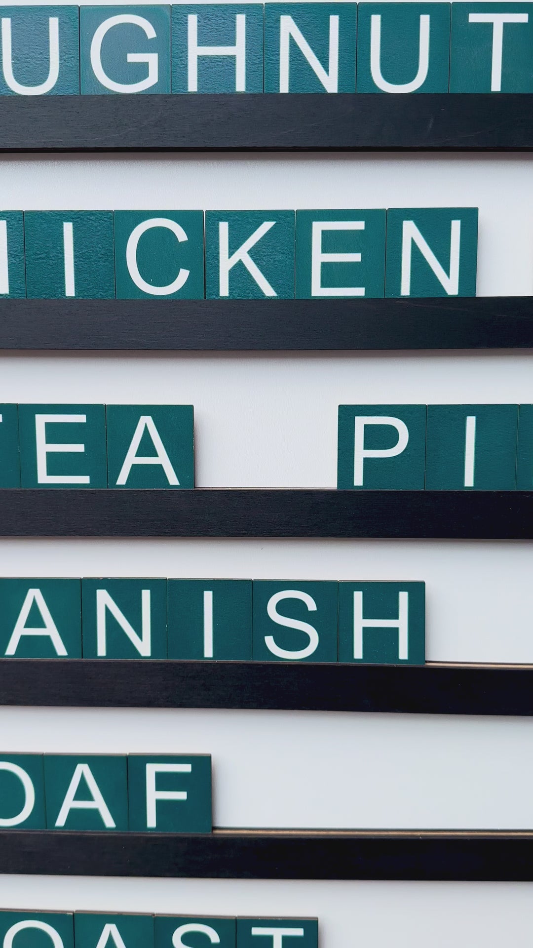 Wooden Letter Board Menu, Changeable Letter Rails for Restaurant Decor