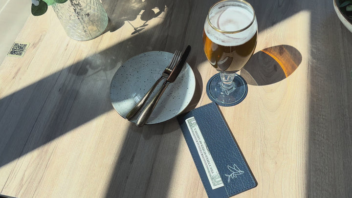 Waitress Check Presenter for Restaurant, Custom Leather Check Holder