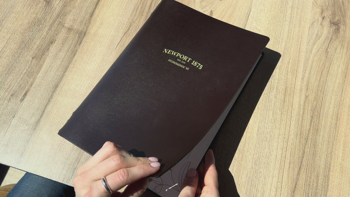 Leather Restaurant Menu Folder, Custom Cafe Hotel Bar Menu Book