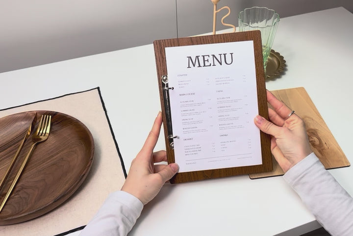 Personalized Wooden Menu Holder